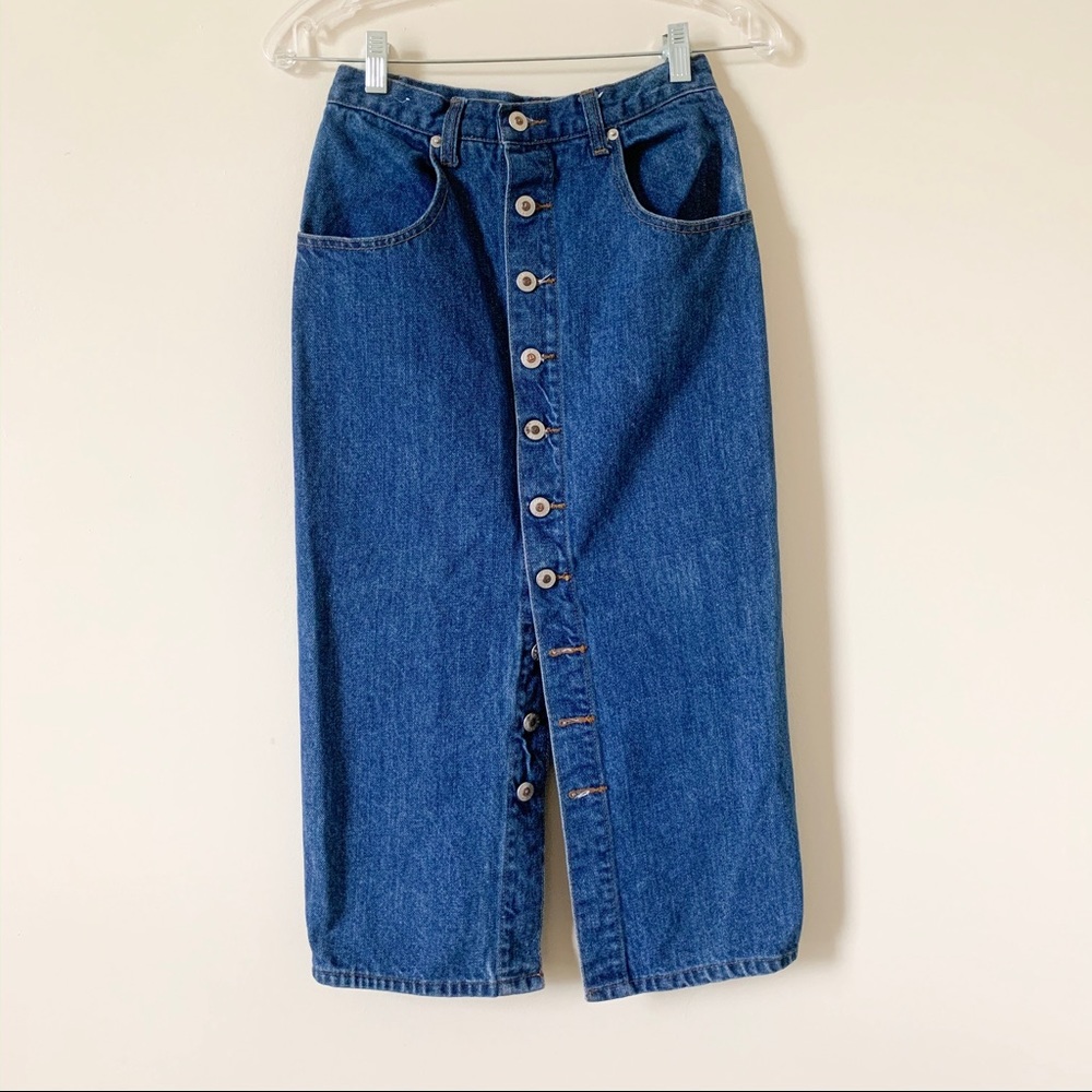 Jean Button-down  Skirt Size XS